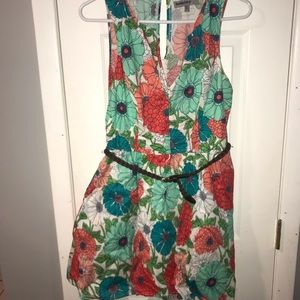 Floral Dress with Belt